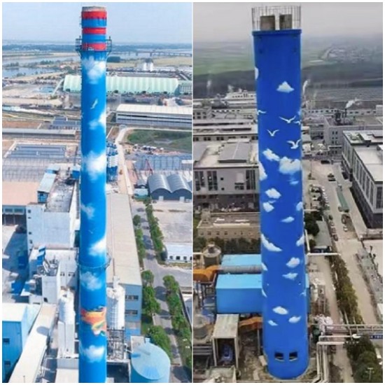 煙囪美化專業技術，讓煙囪環保美觀